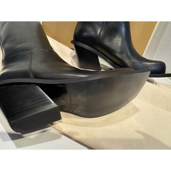 GIABORGHINI women's square-toe leather boots | Cowboy BootsEU37=US6.6.5-75-7 NEW - Picture 12 of 16